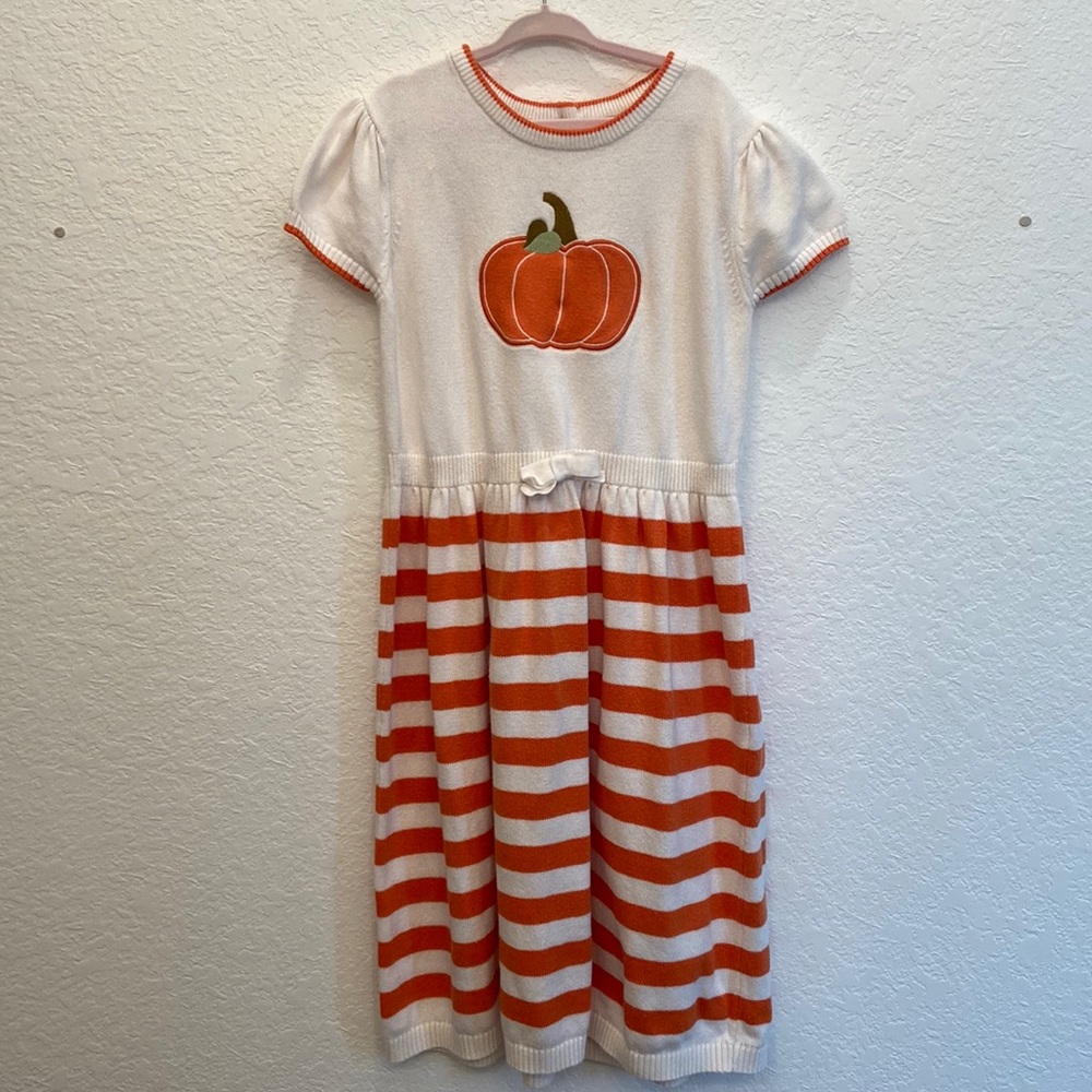 Gymboree pumpkin stripe dress